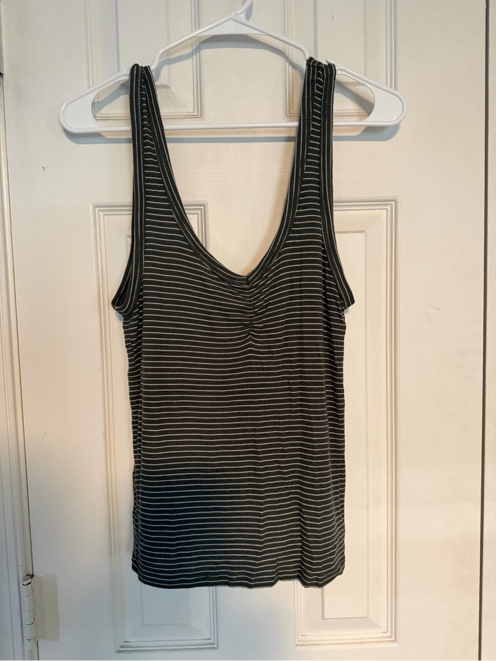 American Eagle Outfitters Black & White Striped Tank Top